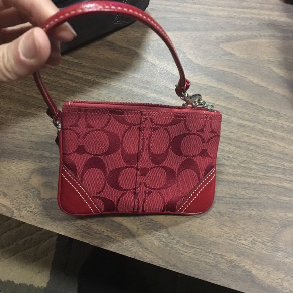 Red Coach wristlet - Picture 3 of 3